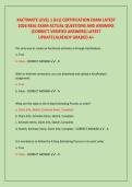 XACTIMATE LEVEL 1 &lpar;lv1&rpar; CERTIFICATION EXAM LATEST  2026 REAL EXAM ACTUAL QUESTIONS AND ANSWERS  &lpar;CORRECT VERIFIED ANSWERS&rpar; LATEST  UPDATE&vert;ALREADY GRADED A&plus;