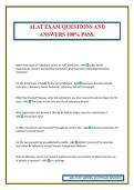 ALAT EXAM QUESTIONS AND ANSWERS 100&percnt; PASS&period;