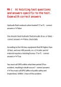 MA &lpar;2A&rpar; hoisting test questions and answers specific to the test&period; Exam with correct answers 
