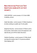 Mass Hoisting Practice Test Questions exam with correct answers