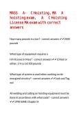 MASS 2A-1C Hoisting&comma; MA 2A hoisting exam&comma; 2A 1C Hoisting License MA exam with correct answers
