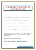 MAC AMCA EXAM QUESTIONS AND ANSWERS 100&percnt; PASS