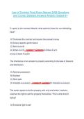 Law of Contract Final Exam Newest 2026 Questions  and Correct Detailed Answers Already Graded A&plus; 