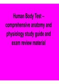 Human Body Test Comprehensive Anatomy and Physiology Study Guide Exam Review Material 2025&sol; 2026