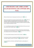 AMB 100 EPICCARE AMBULATORY EXAM QUESTIONS AND ANSWERS 100&percnt; PASS&period;