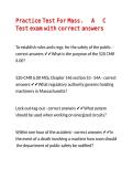Practice Test For Mass&period; 2A 1C Test exam with correct answers