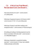 1C & 2A Hoisting Prep Manuel&period; Review Questions and Answers&period;