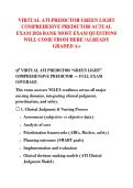 VIRTUAL ATI PREDICTOR GREEN LIGHT  COMPREHESIVE PREDICTOR ACTUAL  EXAM 2026 BANK MOST EXAM QUESTIONS  WILL COME FROM HERE &sol;ALREADY  GRADED A&plus; 