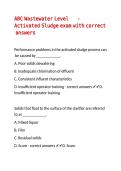 ABC Wastewater Level 3 - Activated Sludge exam with correct answers
