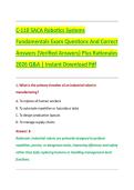 C-110 SACA Robotics Systems  Fundamentals Exam Questions And Correct  Answers &lpar;Verified Answers&rpar; Plus Rationales  2026 Q&A &vert; Instant Download Pdf 