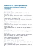 NHA MEDICAL CODING AND BILLING EXAM QUESTIONS AND CORRECT ANSWERS