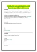 Florida ALF Core Competency Exam Questions and Correct Answers&period;