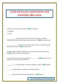 ATTR 425 EXAM 2 QUESTIONS AND ANSWERS 100&percnt; PASS&period;