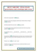 BCIT CARD 2202 &ndash; FINAL EXAM QUESTIONS AND ANSWERS 100&percnt; PASS&period;