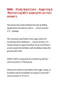 NGWA - Study Questions - Augering & Monitoring Well exam with correct answers