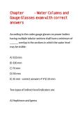 Chapter 60 - Water Columns and Gauge Glasses exam with correct answers