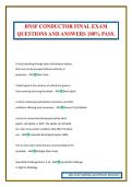 BNSF CONDUCTOR FINAL EXAM QUESTIONS AND ANSWERS 100&percnt; PASS&period;