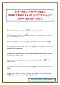 BNSF ROADWAY WORKER PROTECTION&period; EXAM QUESTIONS AND ANSWERS 100&percnt; PASS&period;
