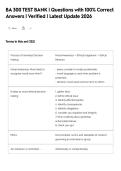 BA 300 Exam Package &vert; Comprehensive Questions and Answers &vert; 2026&sol;2027