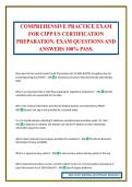 COMPREHENSIVE PRACTICE EXAM FOR CIPP&sol;US CERTIFICATION PREPARATION&period; EXAM QUESTIONS AND ANSWERS 100&percnt; PASS