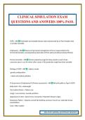 CLINICAL SIMULATION EXAM QUESTIONS AND ANSWERS 100&percnt; PASS&period;