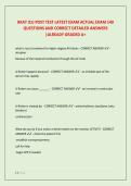 BKAT ICU POST TEST LATEST EXAM ACTUAL EXAM 140  QUESTIONS AND CORRECT DETAILED ANSWERS  &vert;ALREADY GRADED A&plus;