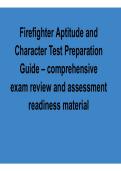 Firefighter Aptitude and Character Test Preparation Guide Comprehensive Exam Review and Assessment 2025&sol; 2026