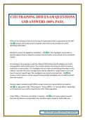 CITI TRAINING HFH EXAM QUESTIONS AND ANSWERS 100&percnt; PASS&period;
