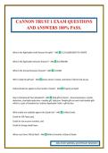 CANNON TRUST 1 EXAM QUESTIONS AND ANSWERS 100&percnt; PASS&period;