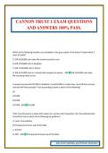 CANNON TRUST 1 EXAM QUESTIONS AND ANSWERS 100&percnt; PASS&period;