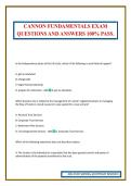 CANNON FUNDAMENTALS EXAM QUESTIONS AND ANSWERS 100&percnt; PASS&period;
