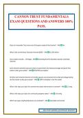 CANNON TRUST FUNDAMENTALS EXAM QUESTIONS AND ANSWERS 100&percnt; PASS&period;