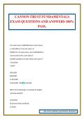 CANNON TRUST FUNDAMENTALS EXAM QUESTIONS AND ANSWERS 100&percnt; PASS