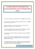 CANNON TRUST FUNDAMENTALS Exam Package Deal Questions With Verified Answers