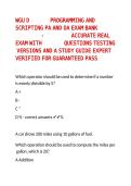 WGU D278 PROGRAMMING AND SCRIPTING PA AND OA EXAM BANK 2025-2026 ACCURATE REAL EXAM WITH 600 QUESTIONS TESTING VERSIONS AND A STUDY GUIDE EXPERT VERIFIED FOR GUARANTEED PASS 