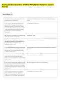 Nursing 372 Final Questions UPDATED ACTUAL Questions And Correct  Answers 