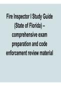 Fire Inspector I Study Guide State of Florida Comprehensive Exam Preparation and Code 2025&sol; 2026