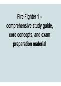 Fire Fighter I Comprehensive Study Guide Core Concepts and Exam Preparation Material 2025&sol; 2026