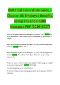 RMI Final Exam Study Guide &ndash;  Chapter 16&colon; Employee Benefits&comma;  Group Life and Health  Insurance PDF &lpar;2026&ndash;2027&rpar;