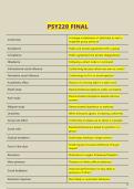 PSY220 Final Exam Questions & Verified Answers 2025&sol;2026 &vert; Psychology Study Guide