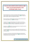 ELLIS AND ASSOCIATES LIFEGUARD TEST&period; EXAM QUESTIONS AND ANSWERS 100&percnt; PASS&period;