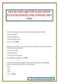 EPA SECTION 608 TYPE II &lpar;REVISION&rpar; EXAM QUESTIONS AND ANSWERS 100&percnt; PASS&period;