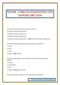EPA 608 &ndash; CORE EXAM QUESTIONS AND ANSWERS 100&percnt; PASS
