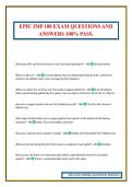 EPIC IMP 100 EXAM QUESTIONS AND ANSWERS 100&percnt; PASS&period;