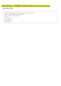 KNS 350 Exam 1 UPDATED ACTUAL Questions And Correct Answers 