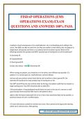 FISDAP OPERATIONS &lpar;EMS OPERATIONS EXAM&rpar; EXAM QUESTIONS AND ANSWERS 100&percnt; PASS&period;