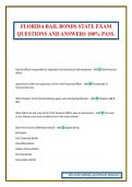 FLORIDA BAIL BONDS STATE EXAM QUESTIONS AND ANSWERS 100&percnt; PASS&period;
