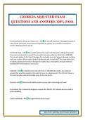 GEORGIA ADJUSTER EXAM QUESTIONS AND ANSWERS 100&percnt; PASS&period;