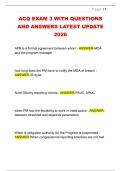 ACQ EXAM 3 WITH QUESTIONS  AND ANSWERS LATEST UPDATE  2026 