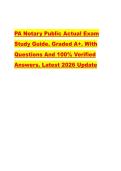 PA Notary Public Actual Exam  Study Guide&period; Graded A&plus;&period; With  Questions And 100&percnt; Verified  Answers&period; Latest 2026 Update 